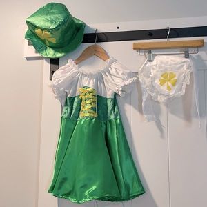 Little Girls Leprechaun Costume Size Medium